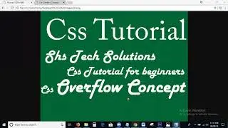 Css Overflow | Css Tutorial For Beginners - 31 | css overflow properties | overflow property