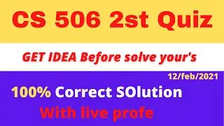 CS506 Quiz 2 Solved|Correct Cs506 quiz 2|CS 506 quiz 2021|cs506 quiz solved