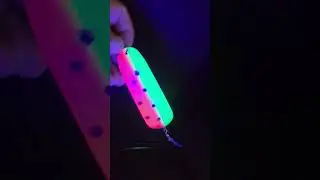UV Test - Kokabow Tail Feather Kokanee Blade - Watermelon - Available at www.kokabow.com