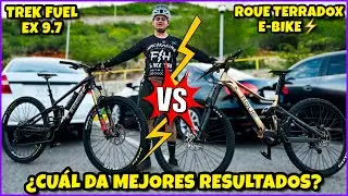 Bicicleta Eléctrica asistida vs Bicicleta Normal || a prueba de tiempo en circuito trail, enduro