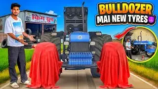 🤩Finally आज bulldozer कि look change कर दि || indo farm harrow testing 