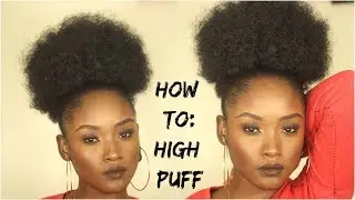 How To High Puff Ponytail on Natural 4C Hair || INSTANT GLITZ ponytail || Samsbeauty || KEMIIXO