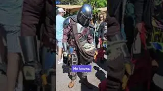 The Mandalorian and Grogu at Star Wars Galaxy's Edge Walt Disney World Pedro Pascal Oscars