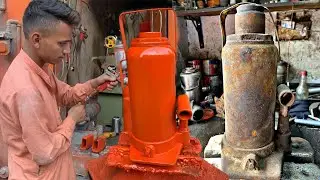 Amazing Restoration of 50 Ton Hydraulic Jack || How to Repair Old and Rusty Hydraulic Jack