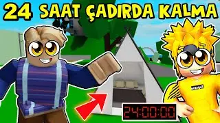 BROOKHAVEN'DA 24 SAAT ÇADIRDA KALDIK😊ROBLOX TAYFA💥TENCERE OYUNDA 🟡 BROOKHAVEN🏡RP