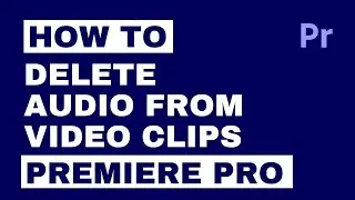 How to Delete Audio from a Video in Premiere Pro