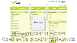GlobeATHOME ZLT S10G 3.11.6 admin/sztozed account Openline/Unlocked to All Networks Preview