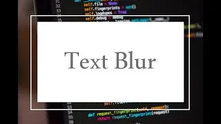 CSS Tutorials [7] Text Blur