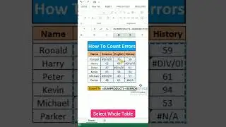How To Count Errors In Excel !!!