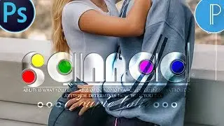 New Color Circle Glass Font with Colorfull Dot's in Ps Touch