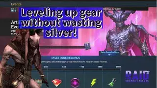 Raid Shadow Legends Leveling up gear without wasting silver