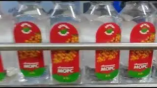 Нанесение этикетки и контрэтикетки на квадратную тару/ верхний прижим/ морсы/ этикетировщик