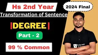 Transformation of Sentences for Hs 2nd Year 2024 I  Degree for Hs 2nd Year 2024