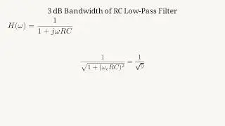 3 dB Bandwidth Explained (RC Low-Pass Filter) | Cutoff Frequency Made Simple