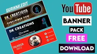 YouTube Channel Banners Pack | Youtube Channel Art Banner Pack plp