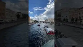 Речные суда в Санкт-Петербурге. Тайм лапс