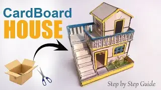 DIY Cardboard House Amazing Two-Story Craft Project | Easy Step-by-Step Guide