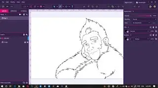 WIP#010-Line Art-Bigfoot Chill-Gravit Designer