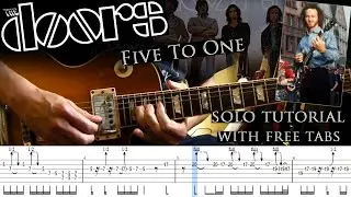 The Doors - Five To One guitar solo lesson (with tablatures and backing tracks)
