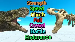 Battle ability T-rex vs Skeleton T-rex Animal Revolt Battle Simulator