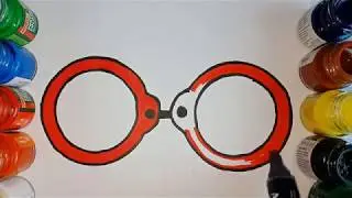 Drawing Police Handcuff : preschool drawing