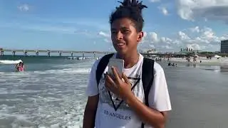 Asking questions to ppl at Jacksonville Beach