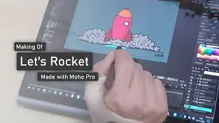 Creating 'Let's Rocket!' Frame by Frame Smoke Animation (Created with Moho 14) - Wigglepixel