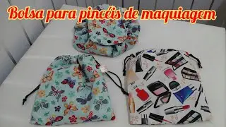 Bolsa fácil para pincéis de maquiagem, iniciantes. Passo a Passo, Aprendendo a Costurar.