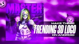 Make these trending 3D logo on Android | No blender needed | 3D logo on PSCC and IBIS paint .