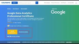 How to apply for Google Data Analystics Cert for Free on coursera| how to apply for financial Aid