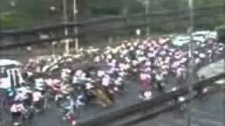 Перекресток в Китае, движение в час пик