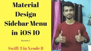 Material Design Sidebar Menu in iOS 10 without framework (Swift 3 in Xcode 8) -1 