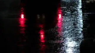 Ночной Якутск. Дождь в октябре.