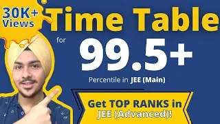 THE BEST Time Table (Study Routine) Strategy for JEE Main 2021, 2022, 2023 | 99.5+ Percentile!! 😱