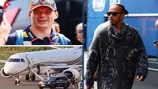 Lewis Hamilton arrived at the Belgian Grand Prix by Private Jet | Behind the Scenes