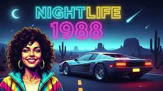 Nightlife 1988 – Synthwave Reflections in Midnight Chrome