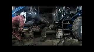 снимаем пускачь и ставим стартер на мтз