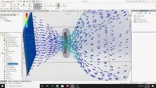 SOLIDWORKS FLUID FLOW SIMULATION WITH ROTATING REGION.