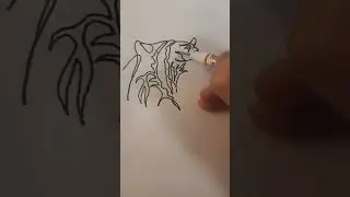 Tiger 🐯 single-line #easydrawing #subscribe #shorts