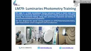 LM 79 Photmetry training course