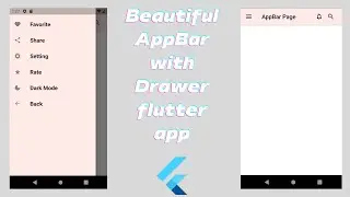 Beautiful AppBar with  Drawer flutter app