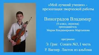 Презентация творческой работы Виноградова Владимира, преподаватель Мария Владимировна Мартышева