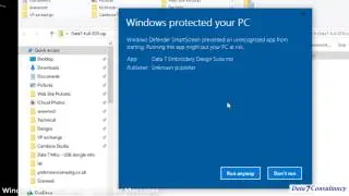 Windows smart screen and defender messages