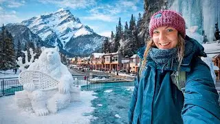 Užíváme si kanadskou zimu 🇨🇦 (zmrzlé vodopády v Banffu)