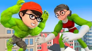 Scary teacher 3D NickHulk Joker vs Tani Harley Quinn troll Giant Zombie Funny animation