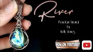Wire wrap pendant tutorial 'River' Kelly Jones.