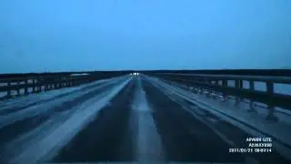 ДТП в г. Тарко-Сале, мост через р. Пякупур 14.03.2014