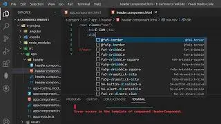 E-COMMERCE WEBSITE USING ANGULAR PROJECT-PART 1(HEADER SECTION)