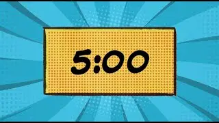 5  Minute Comic Book Style Countdown Timer, Super Hero Music 🎵