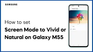 How to Set Screen Mode to Vivid or Natural Color on Galaxy M55